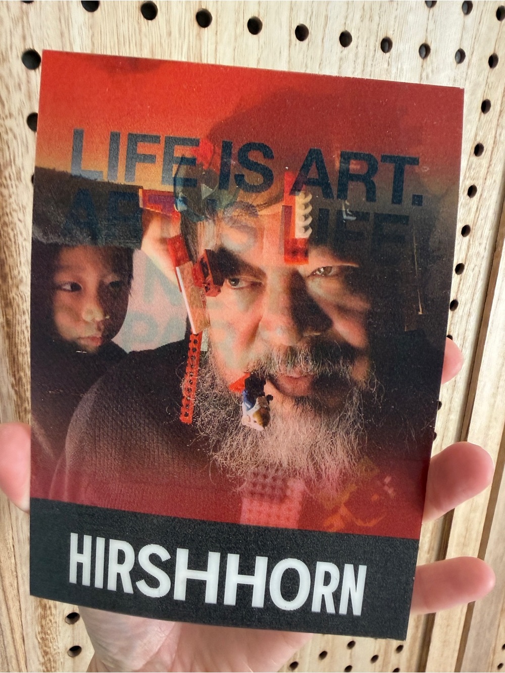 Vintage hirshhorn 'Life Is Art' Red Home Art Print postcard unused collectible